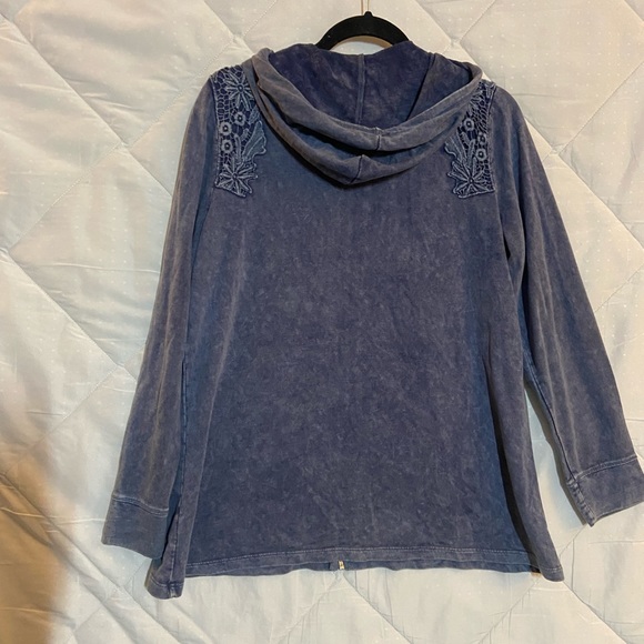 COLDWATER CREEK Grayish Purple Size Medium Poly/Rayon Zip Front Jacket- NWOT - Picture 3 of 3